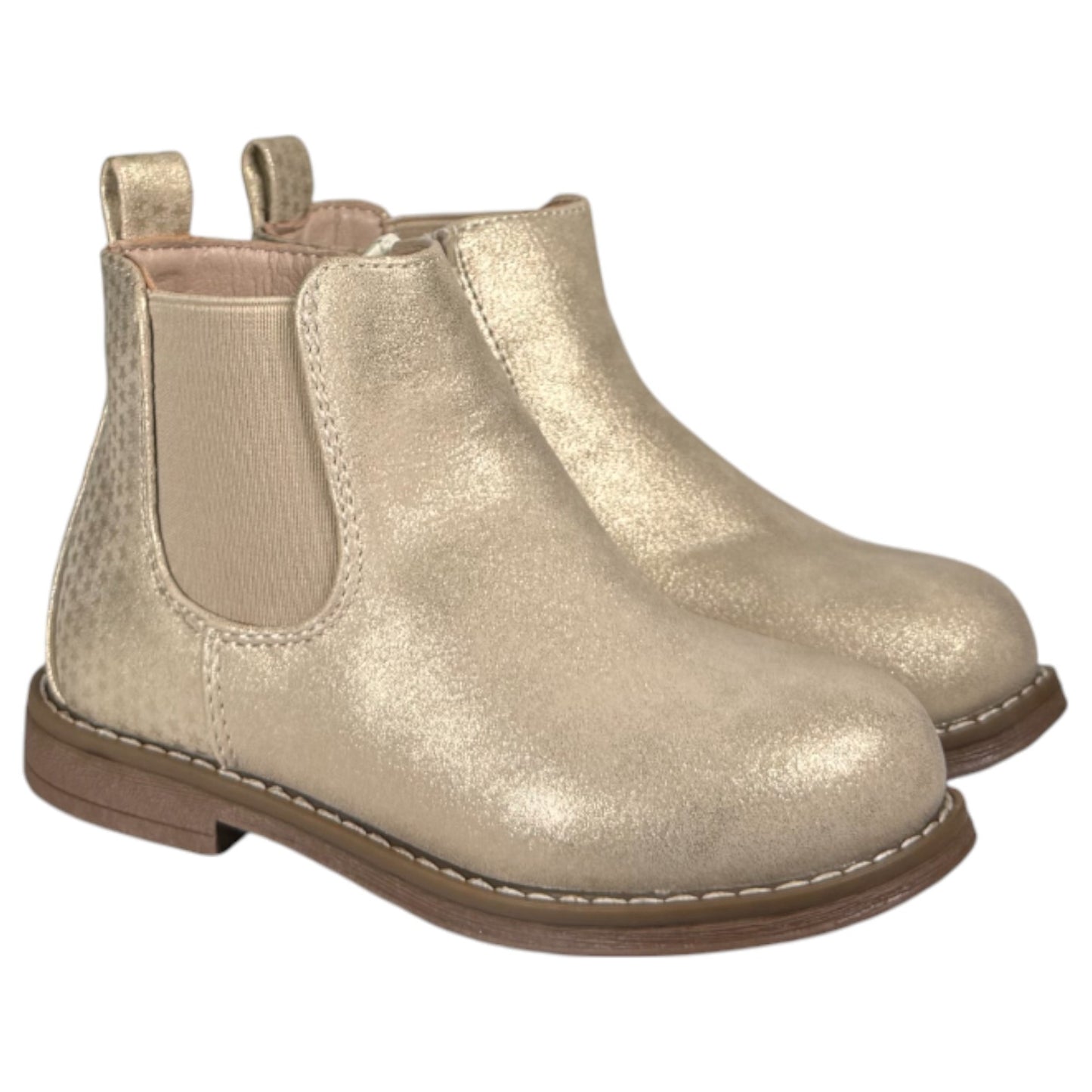 Botines Bubble Kids Elástico Glitter C1548 Oro - imagen 2
