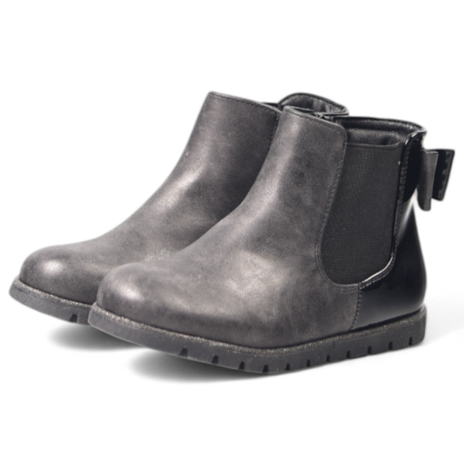 Botines Bubble Kids Lazo Charol C416-L Negro - imagen 3