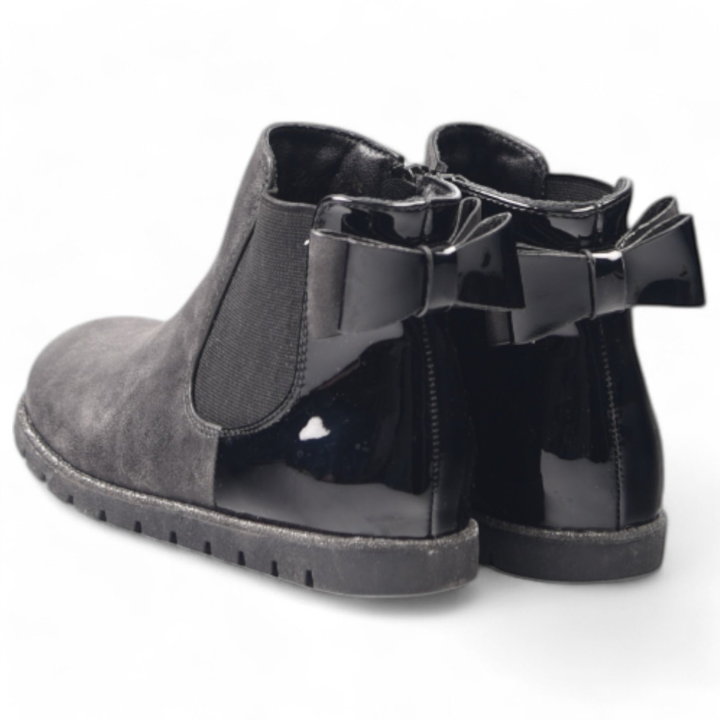Botines Bubble Kids Lazo Charol C416-L Negro - imagen 4
