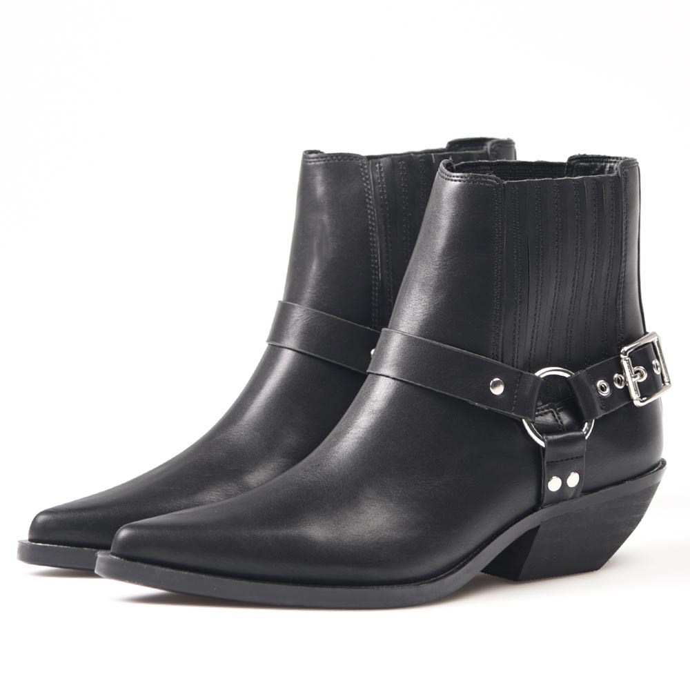 Botines Corina Cowboy Hebilla M4720 Negro - imagen 10