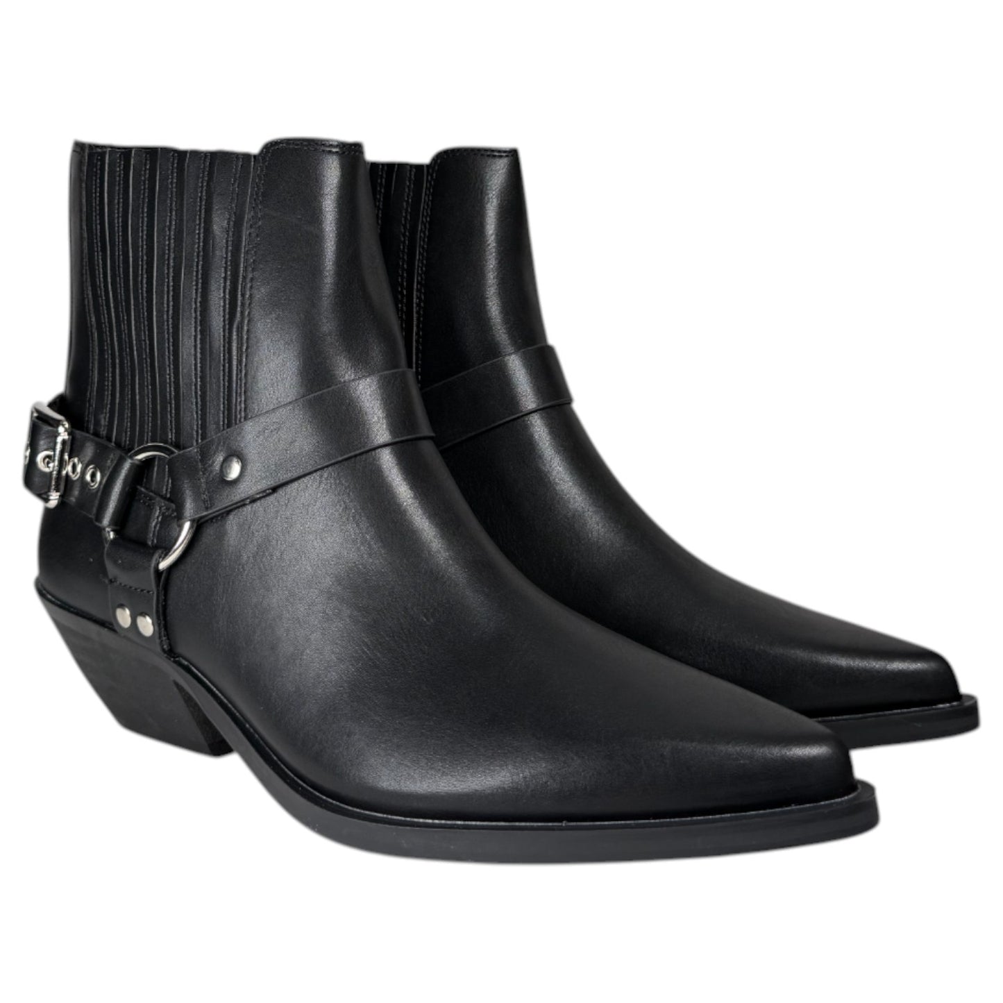 Botines Corina Cowboy Hebilla M4720 Negro - imagen 3