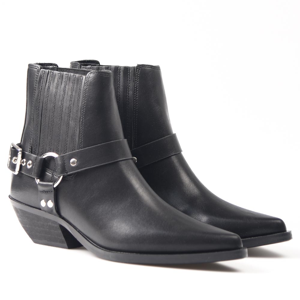 Botines Corina Cowboy Hebilla M4720 Negro - imagen 9
