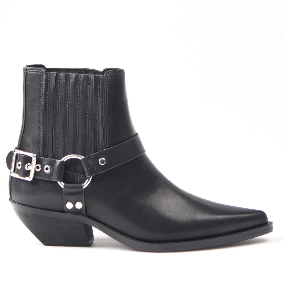 Botines Corina Cowboy Hebilla M4720 Negro - imagen 8