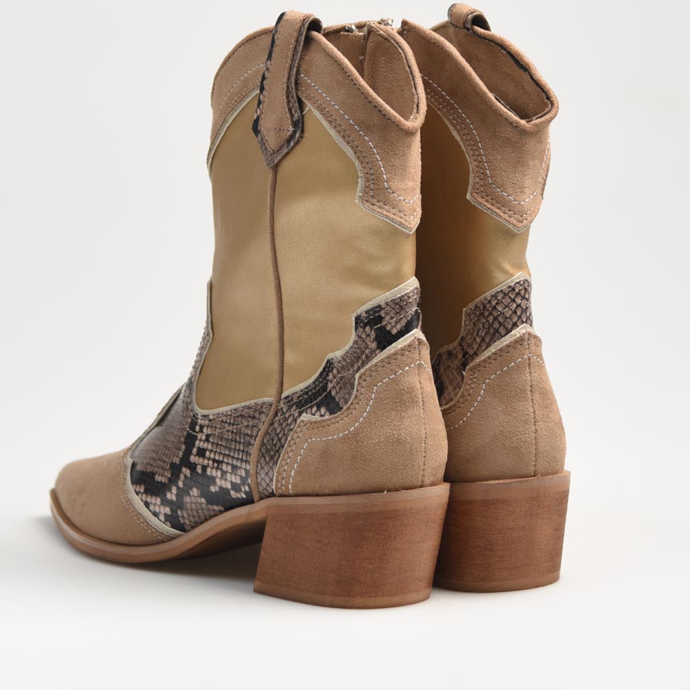 Botines Corina Cowboy Serpiente M4731 Arena - imagen 4