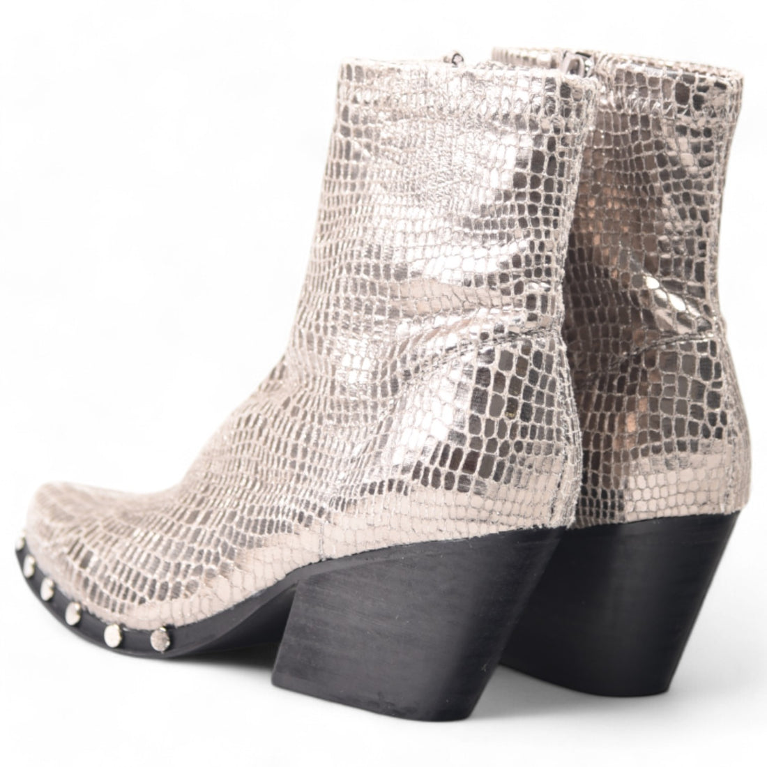 Botines Corina Cowboy Tachas M4741 Plomo - imagen 4