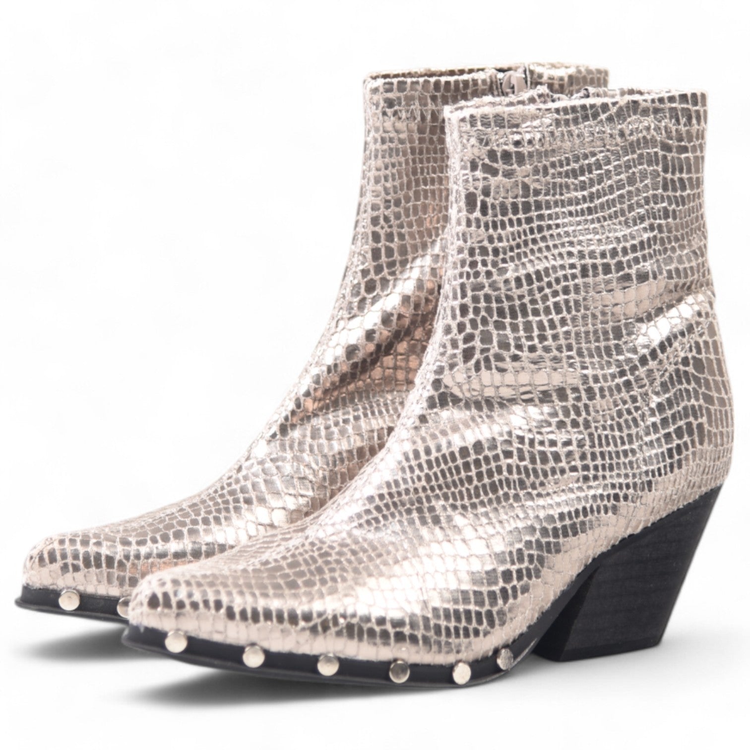 Botines Corina Cowboy Tachas M4741 Plomo - imagen 3