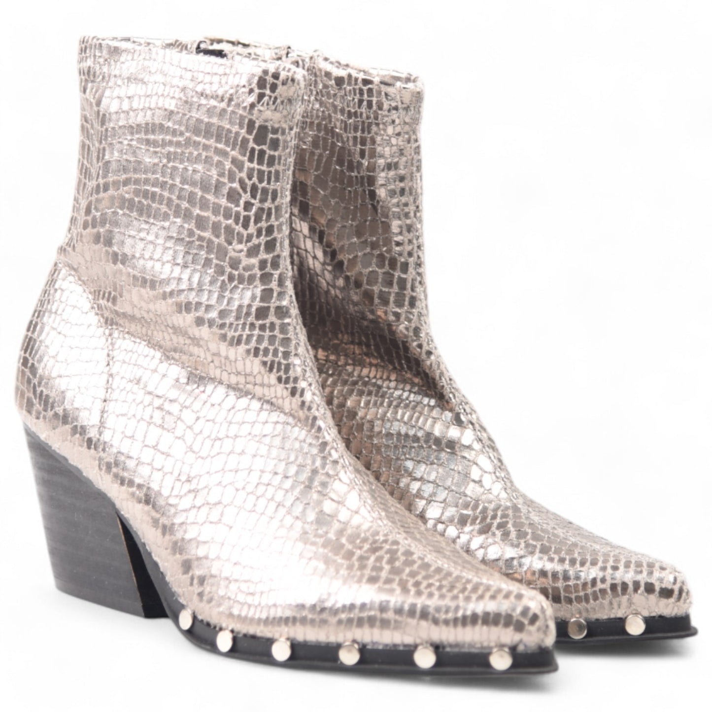 Botines Corina Cowboy Tachas M4741 Plomo - imagen 2