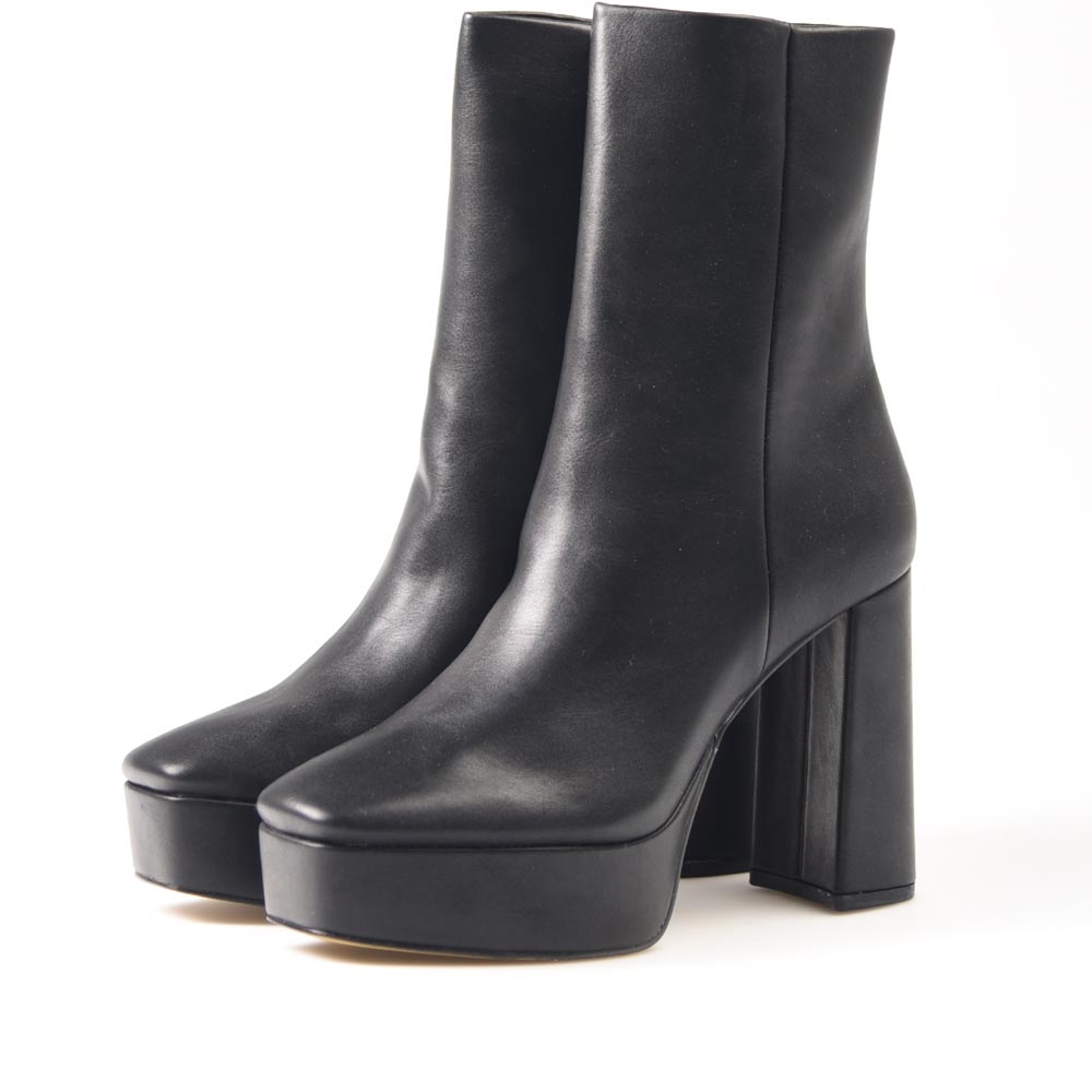 Botines Corina Tacón Alto Plataforma M3905 Negro - imagen 3