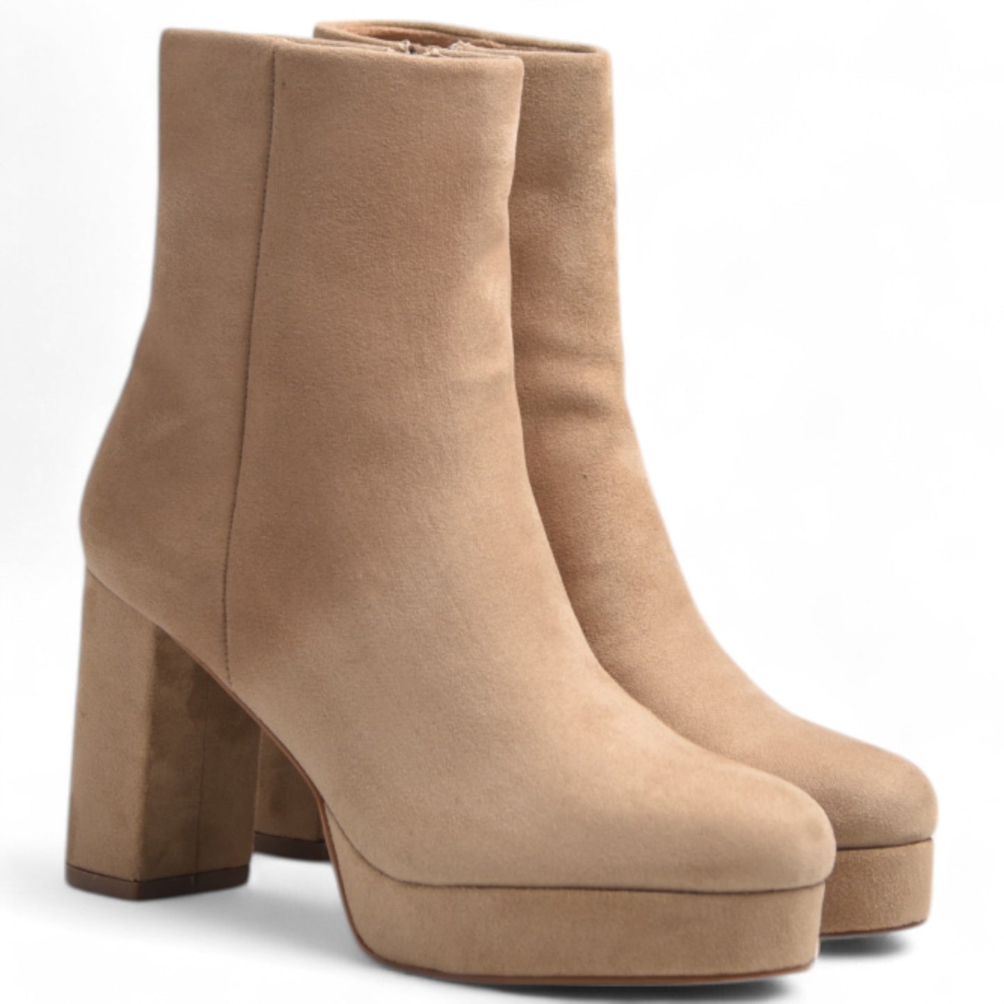 Botines Corina Tacón Plataforma M3900 Taupe - imagen 2