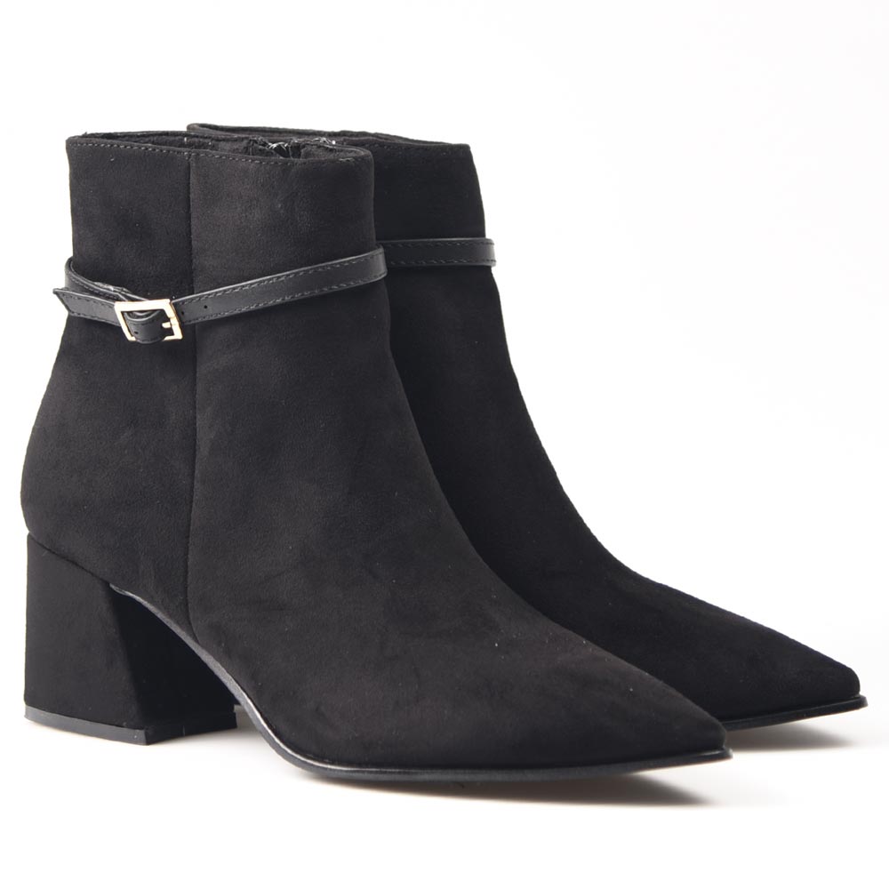 Botines Corina Tacón Tira Fina M4900 Negro - imagen 2