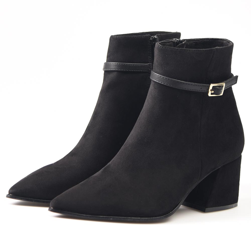 Botines Corina Tacón Tira Fina M4900 Negro - imagen 3