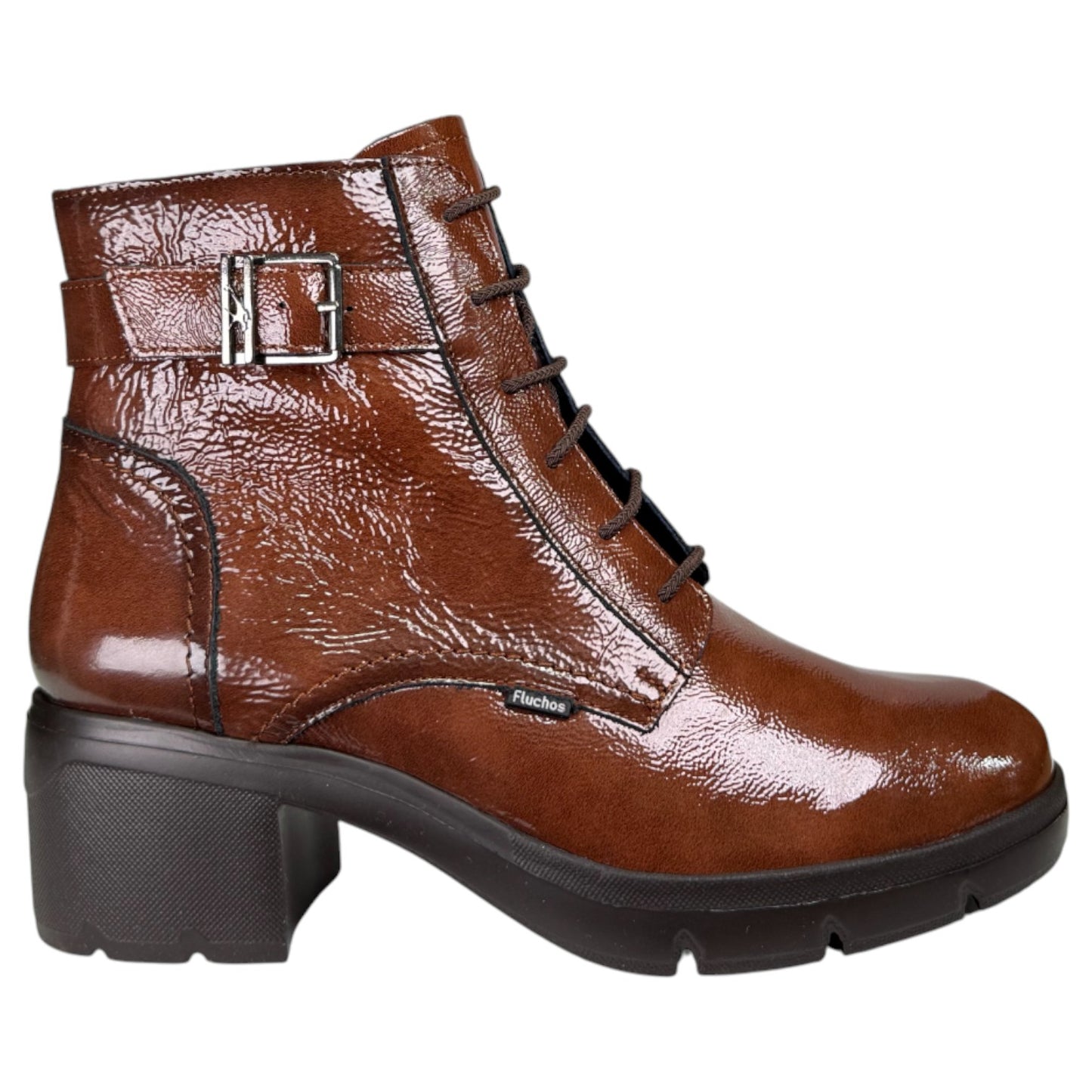 Botines Fluchos Fugaz F2107 Charol Cuero - imagen 1