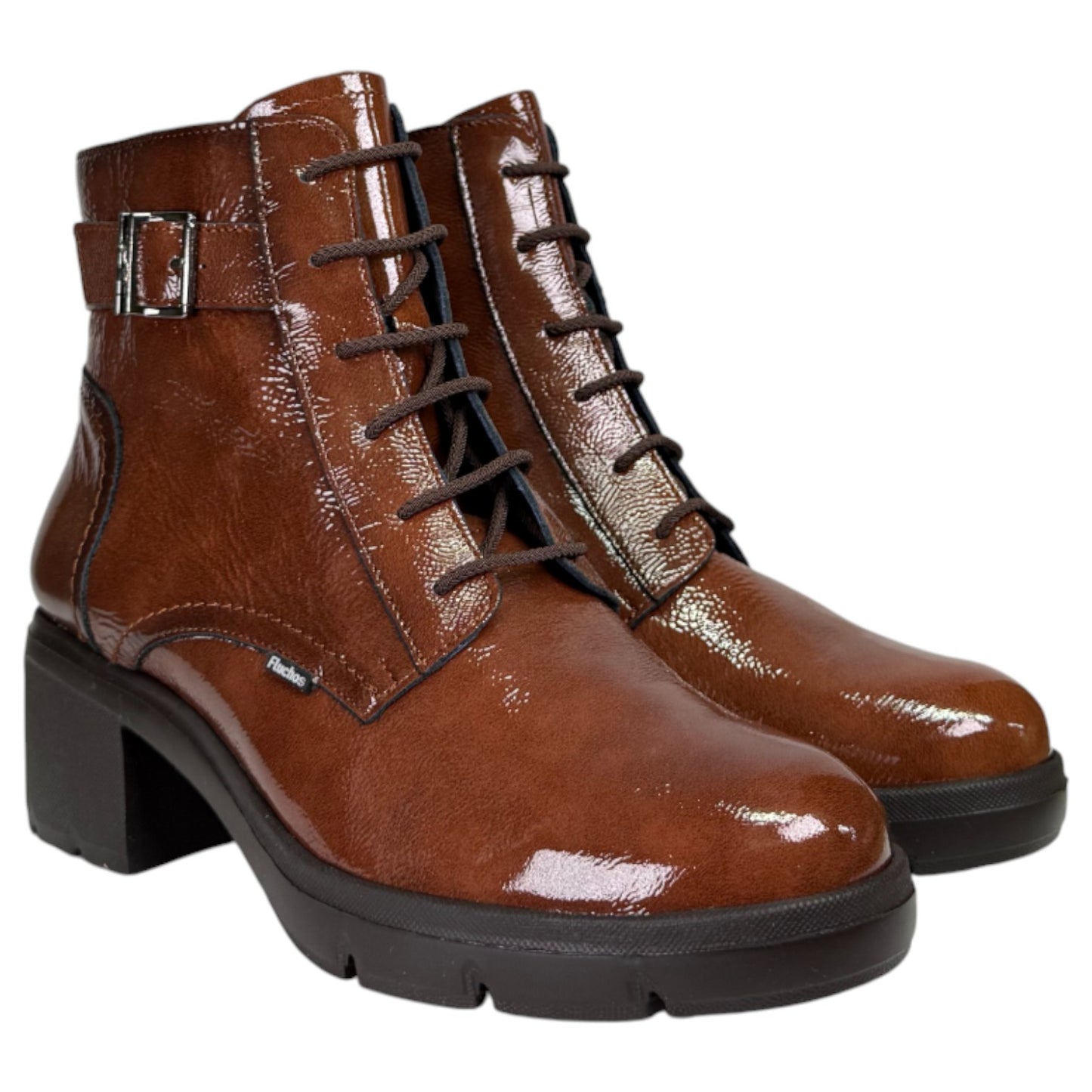 Botines Fluchos Fugaz F2107 Charol Cuero - imagen 2