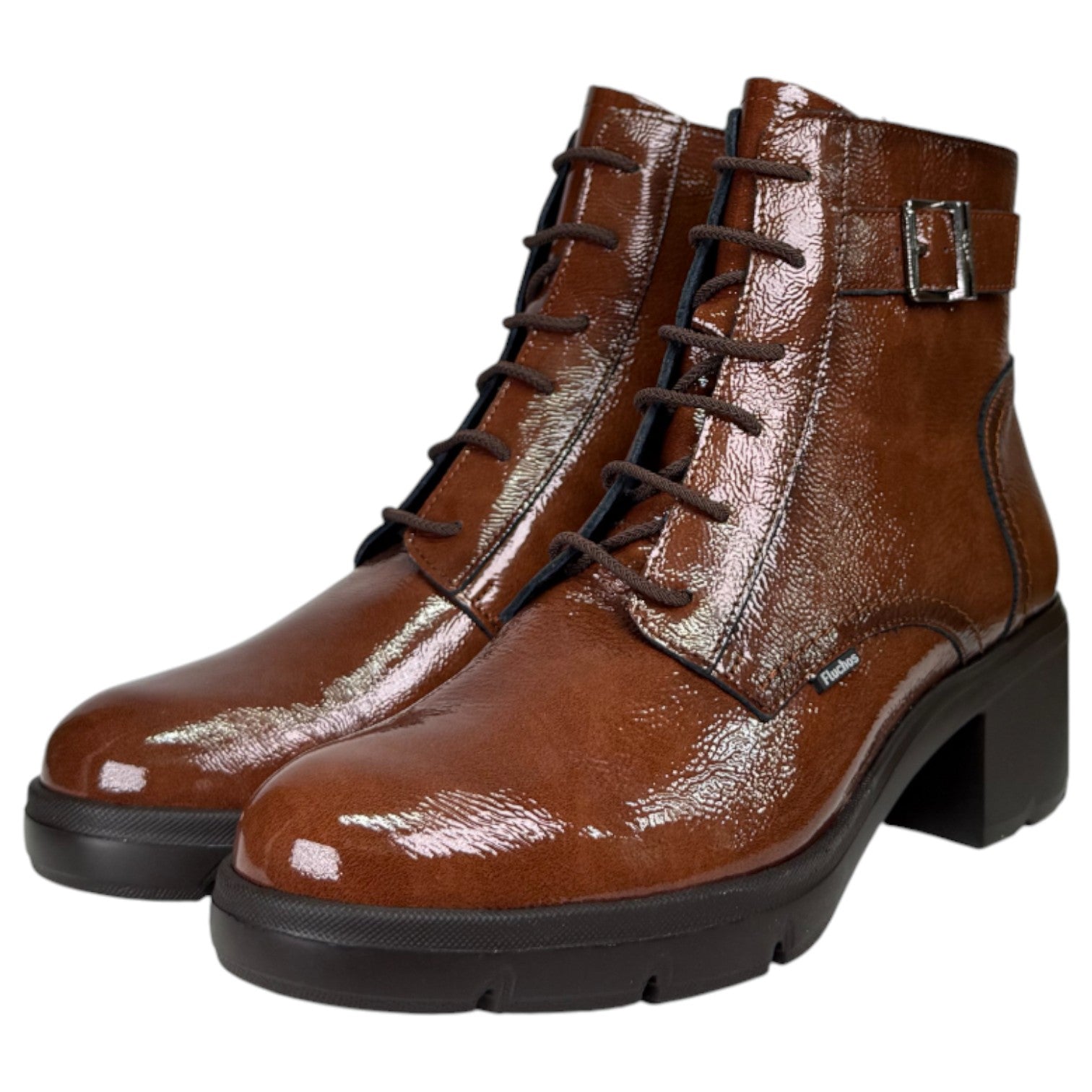 Botines Fluchos Fugaz F2107 Charol Cuero - imagen 3
