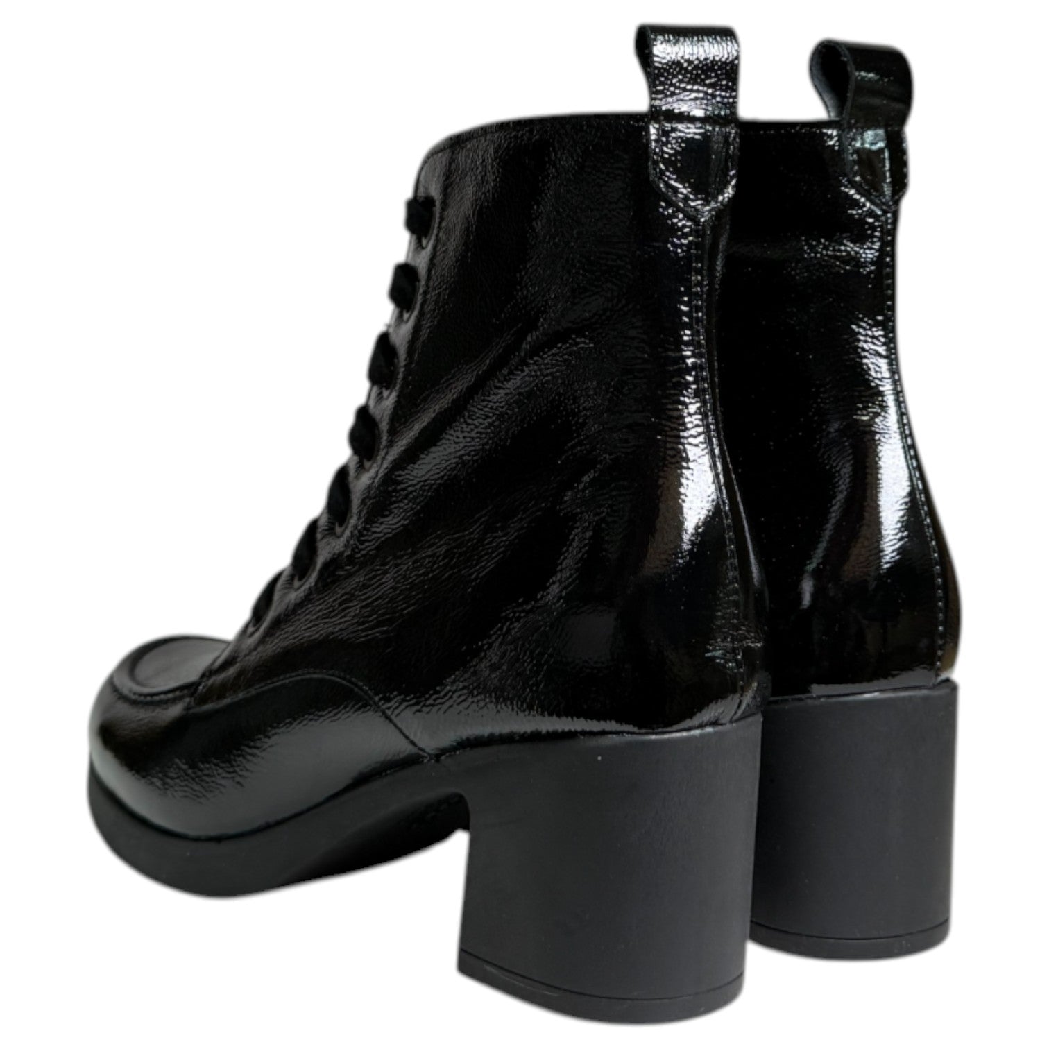 Botines Pitillos Charol Tacón 30102 Negro - imagen 4