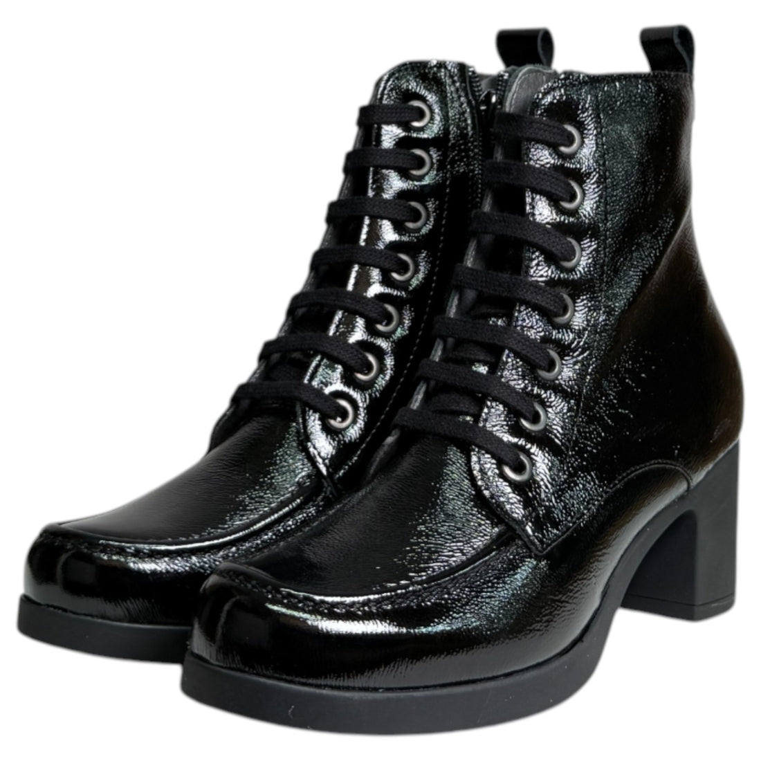 Botines Pitillos Charol Tacón 30102 Negro - imagen 3