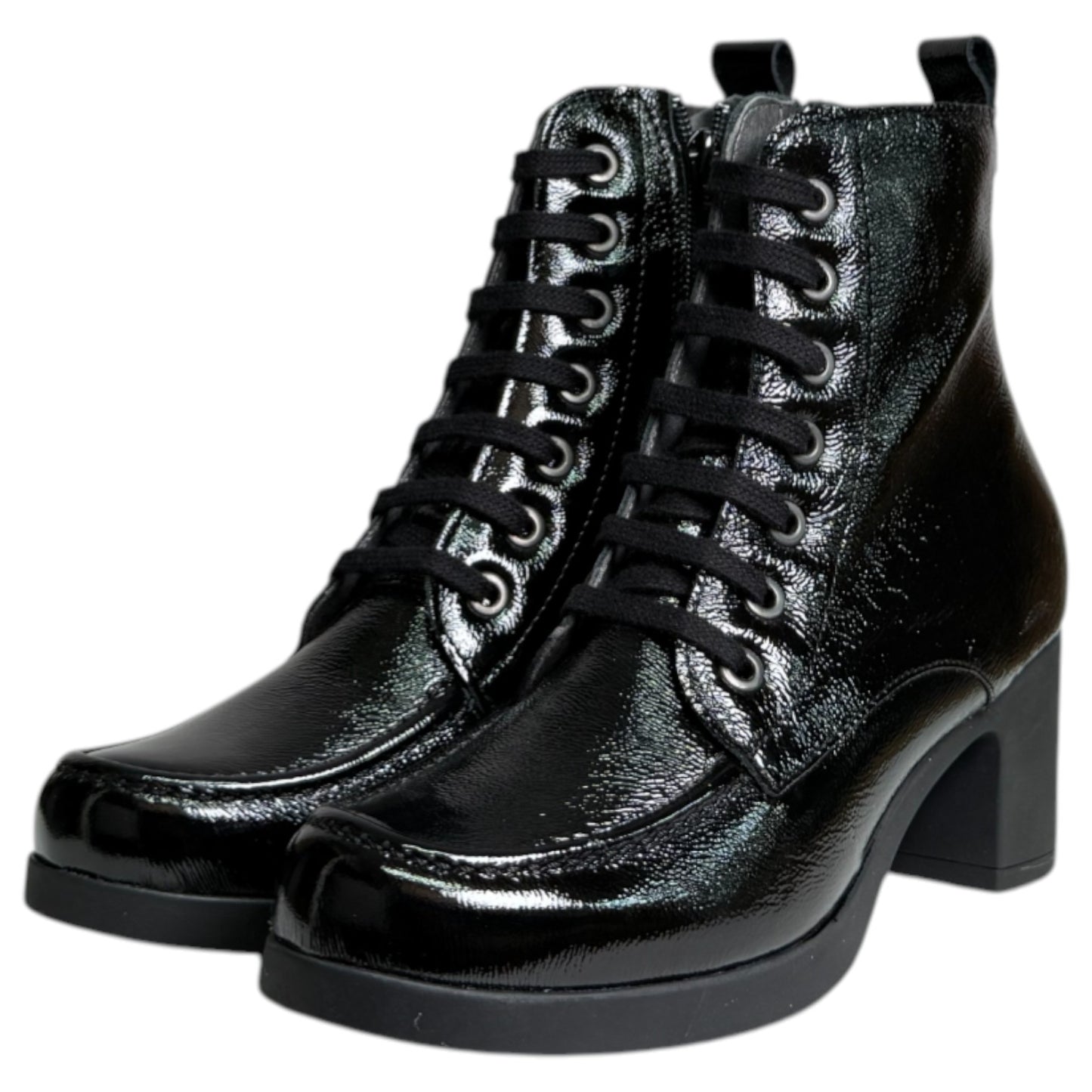 Botines Pitillos Charol Tacón 30102 Negro - imagen 3