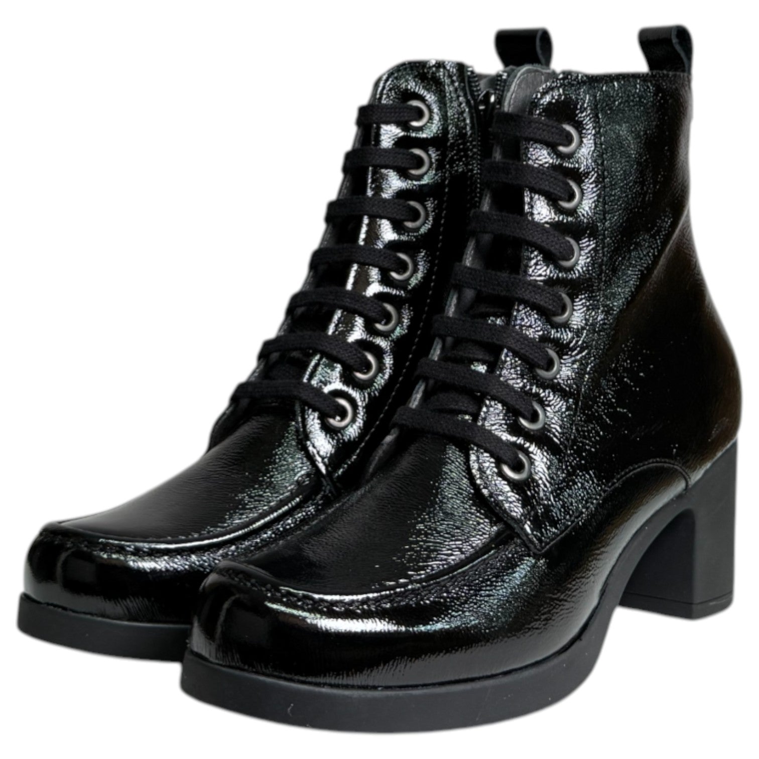 Botines Pitillos Charol Tacón 30102 Negro - imagen 3