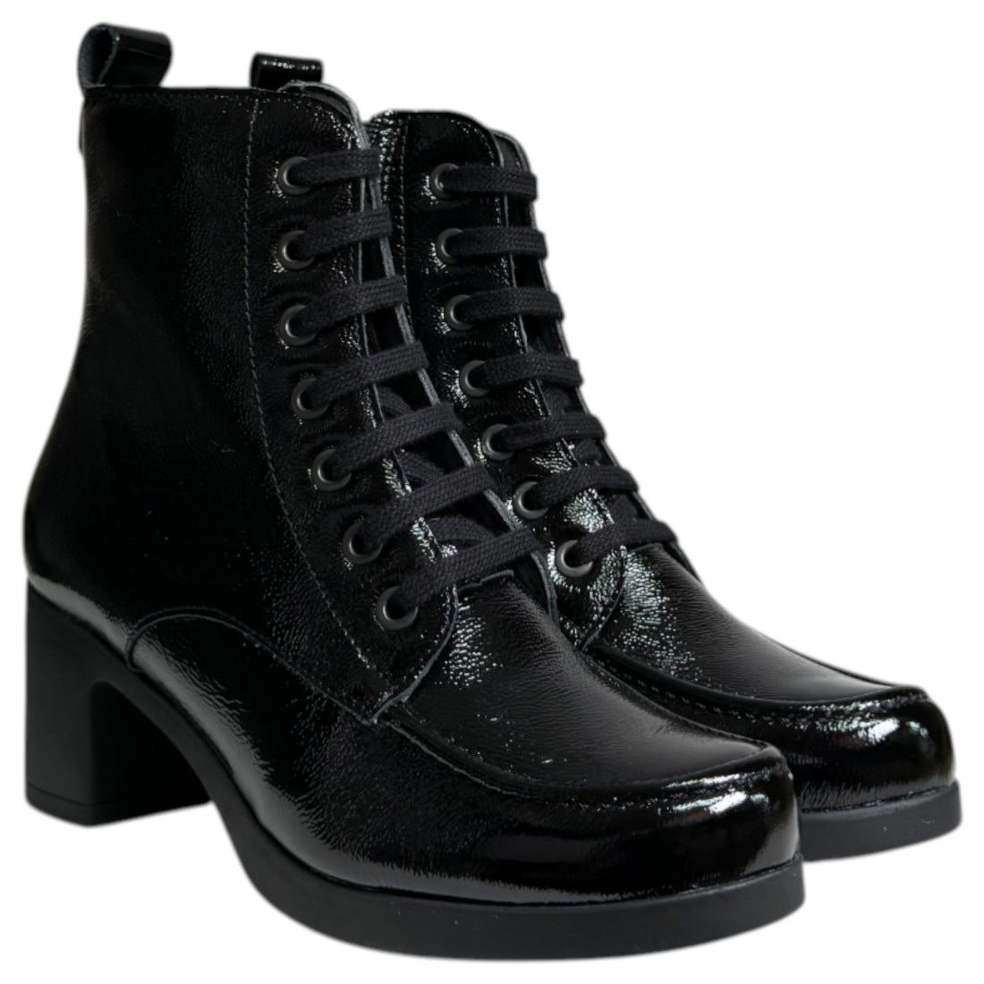Botines Pitillos Charol Tacón 30102 Negro - imagen 2