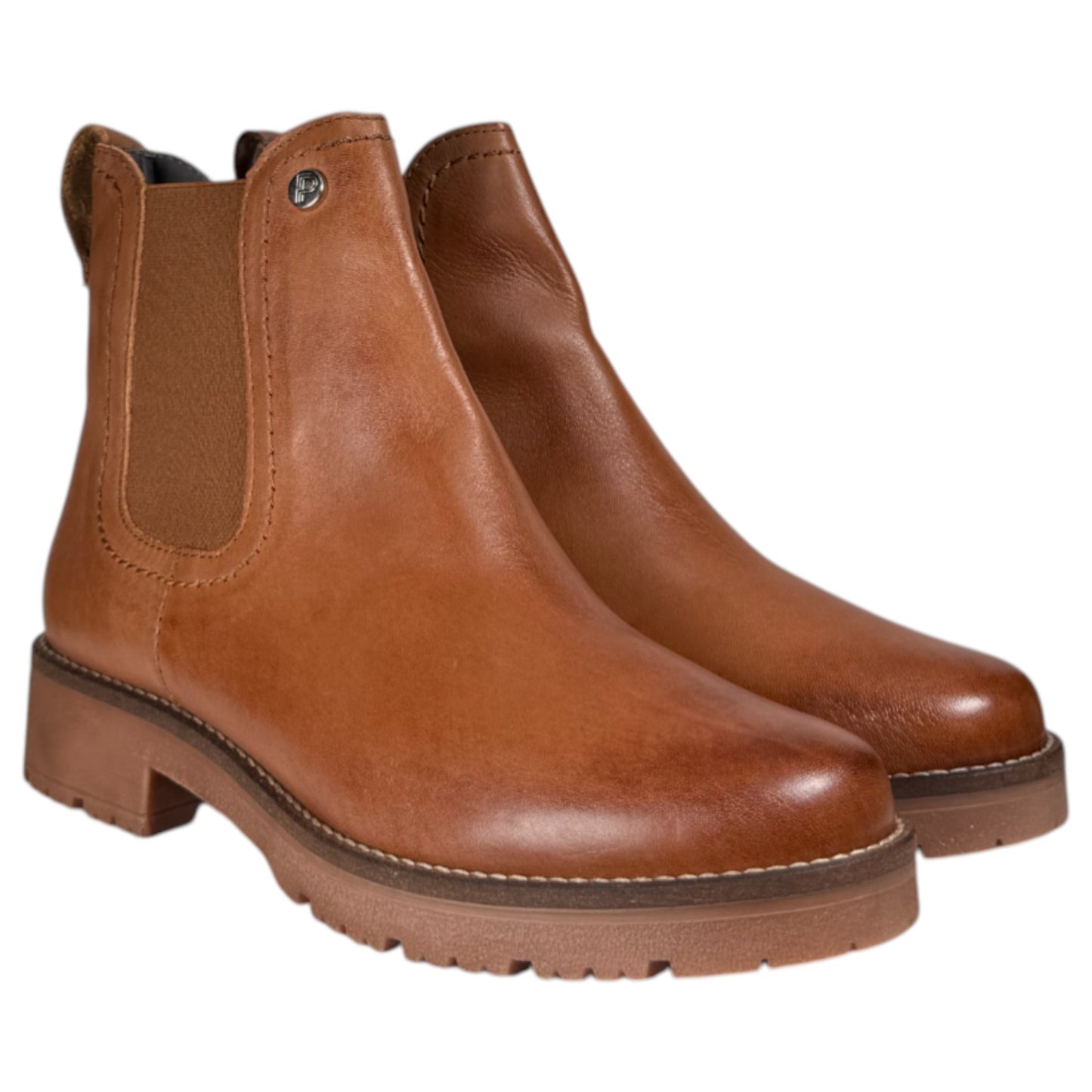Botines Pitillos Elástico Tapa 10778 Cuero - imagen 2