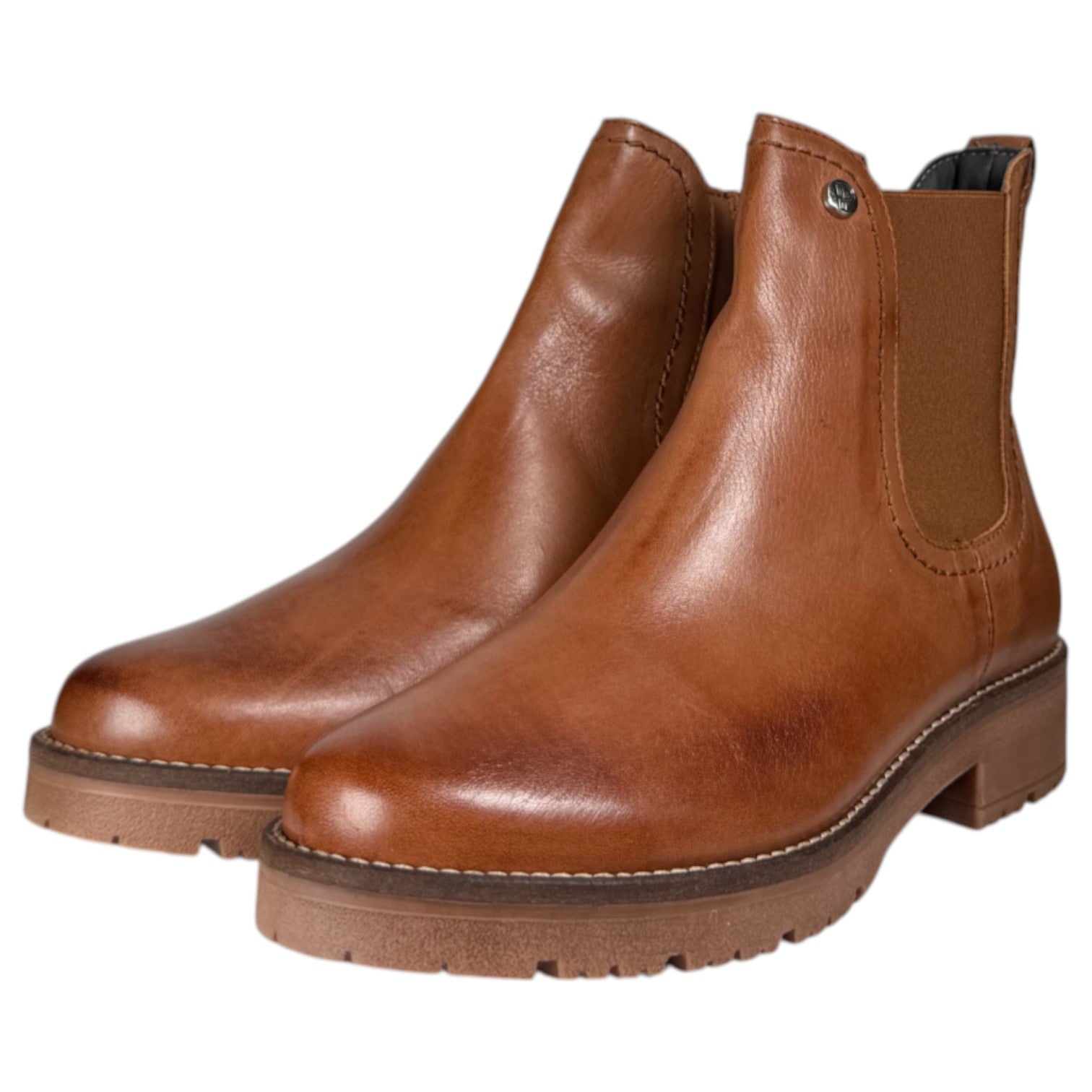 Botines Pitillos Elástico Tapa 10778 Cuero - imagen 3