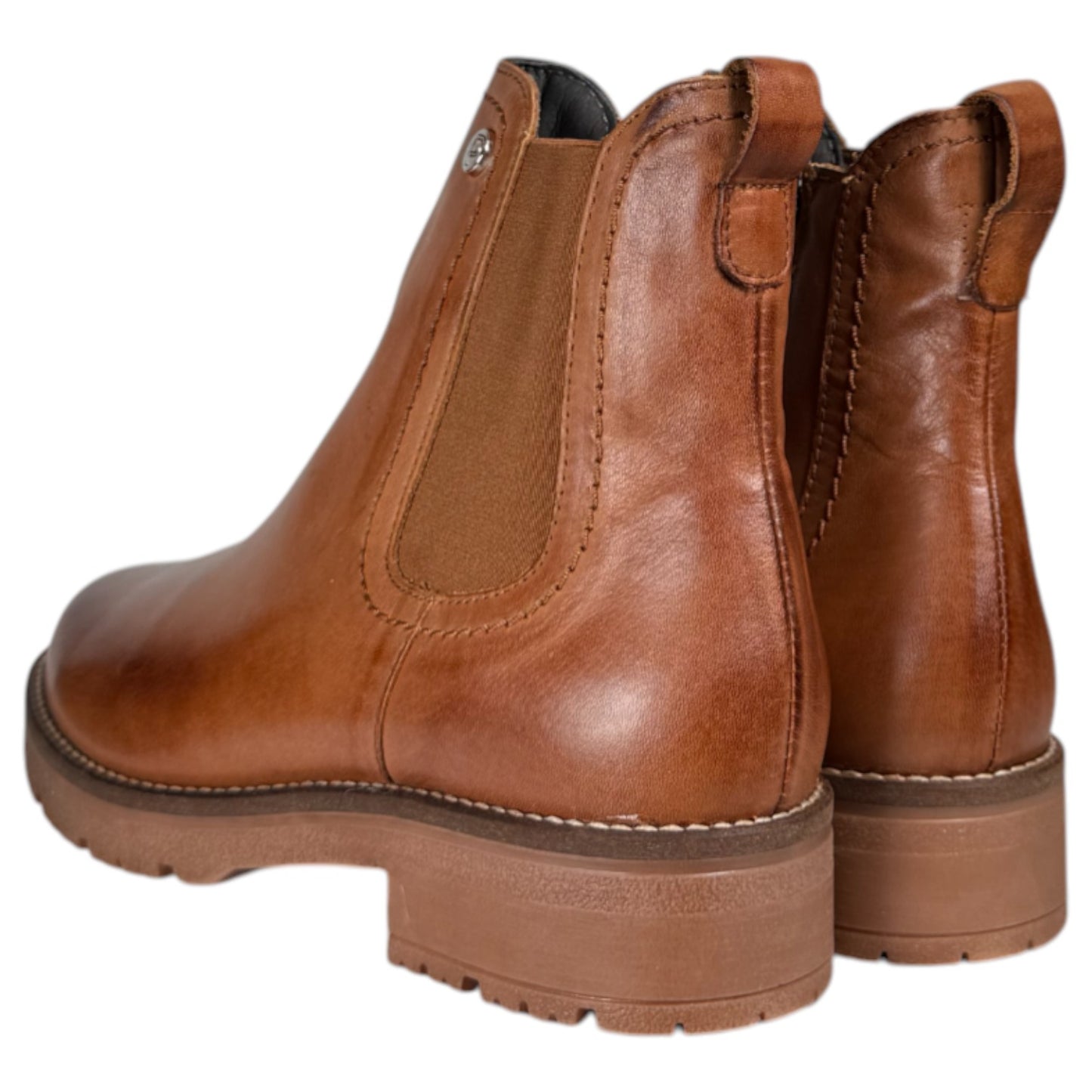 Botines Pitillos Elástico Tapa 10778 Cuero - imagen 4