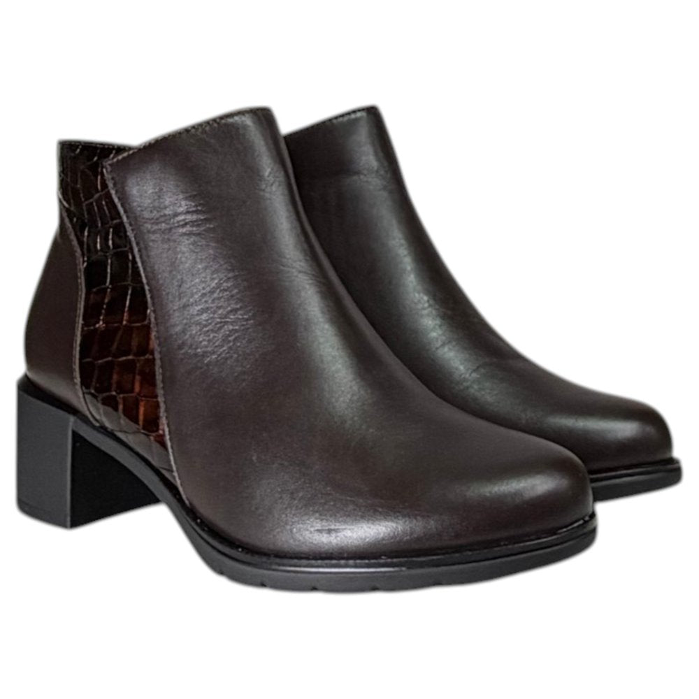 Botines Pitillos Tacón Coco 11624 Marrón - imagen 3