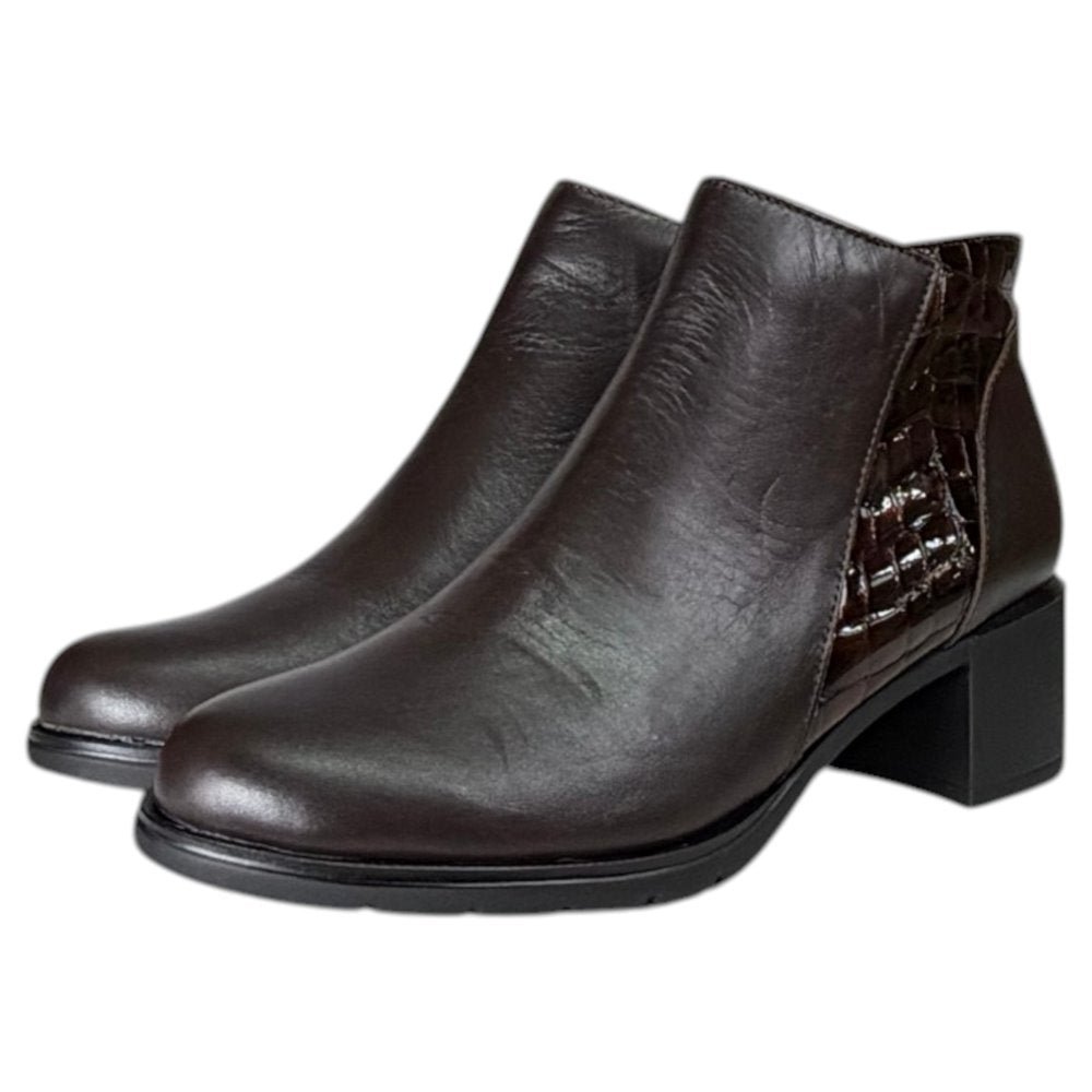 Botines Pitillos Tacón Coco 11624 Marrón - imagen 4