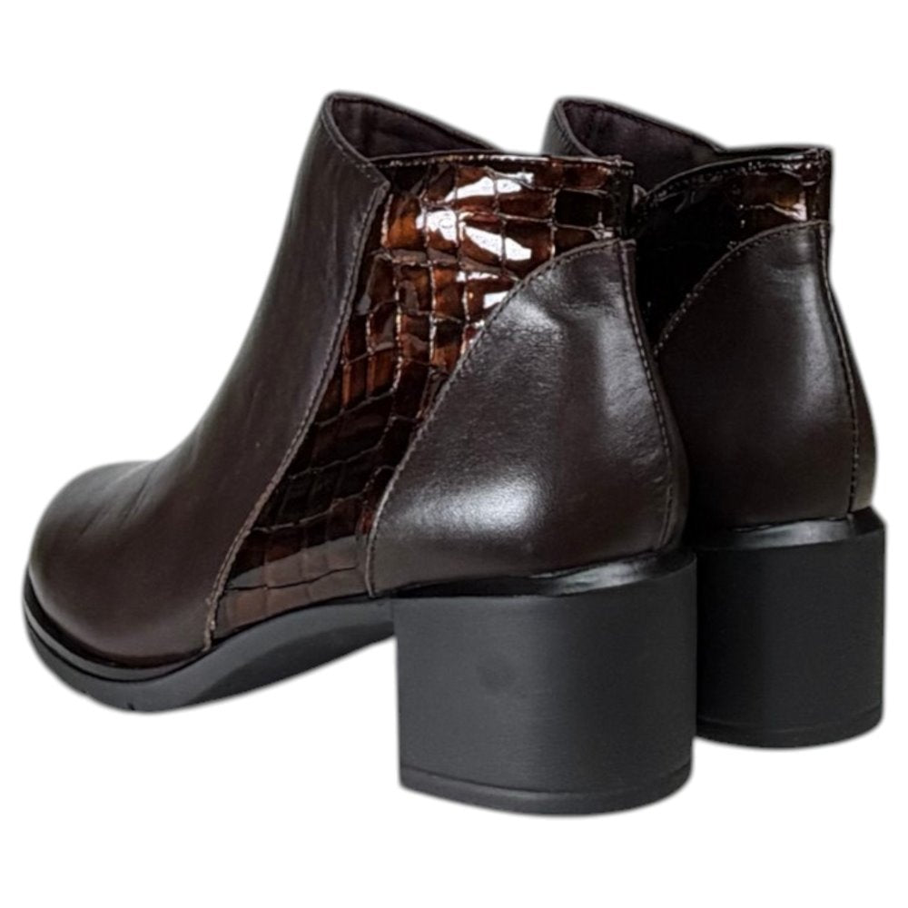 Botines Pitillos Tacón Coco 11624 Marrón - imagen 5