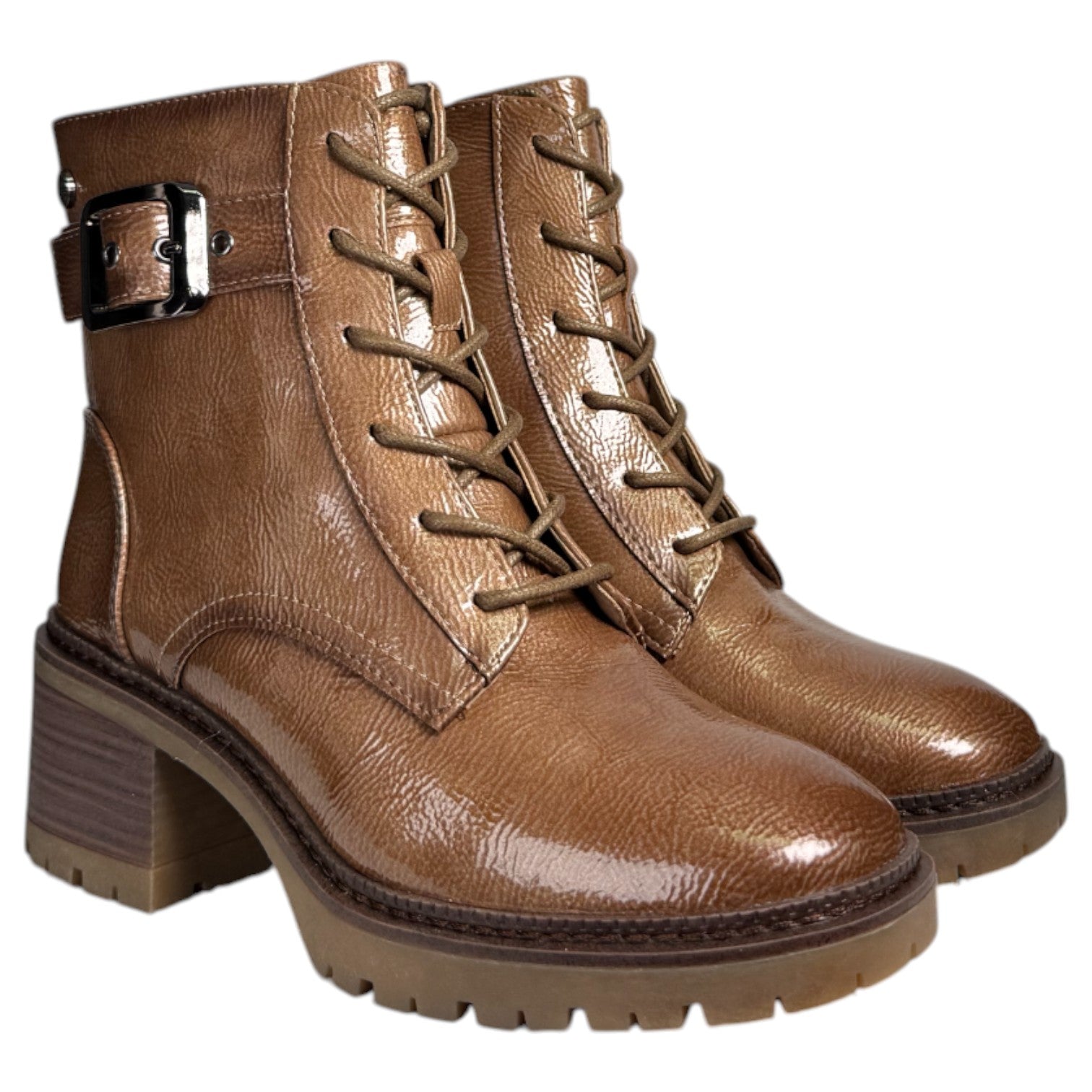 Botines Xti Militares Tacón 144275 Beige - imagen 2