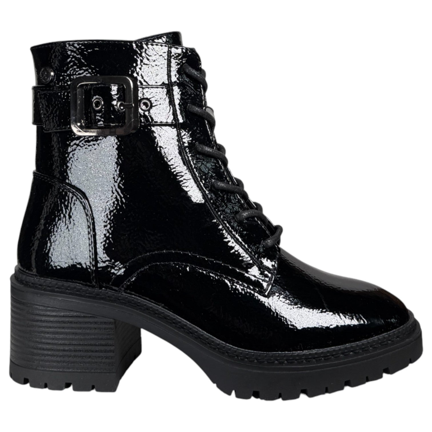 Botines Xti Militares Tacón 144275 Negro - imagen 1