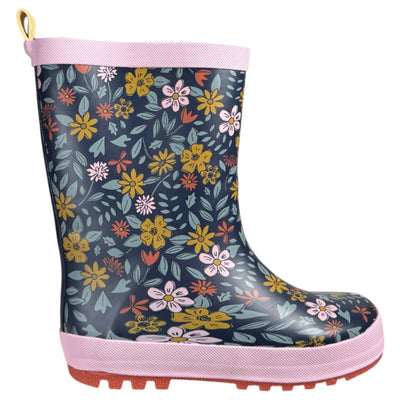 Botitas de Agua Bubble Kids Florecitas C1192 Rosa