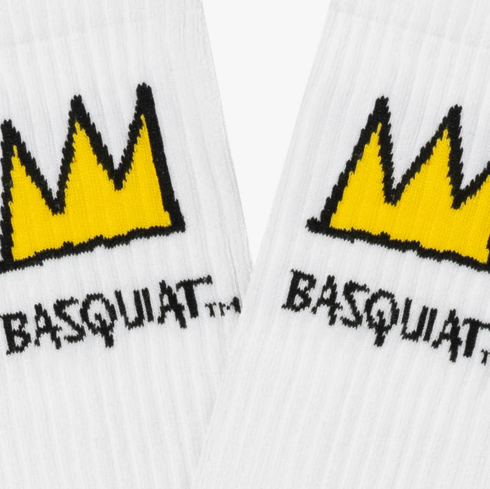 Calcetines Jimmy Lion Athletic Basquiat Crown Filled Blanco - imagen 3