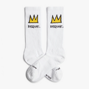 Calcetines Jimmy Lion Athletic Basquiat Crown Filled Blanco
