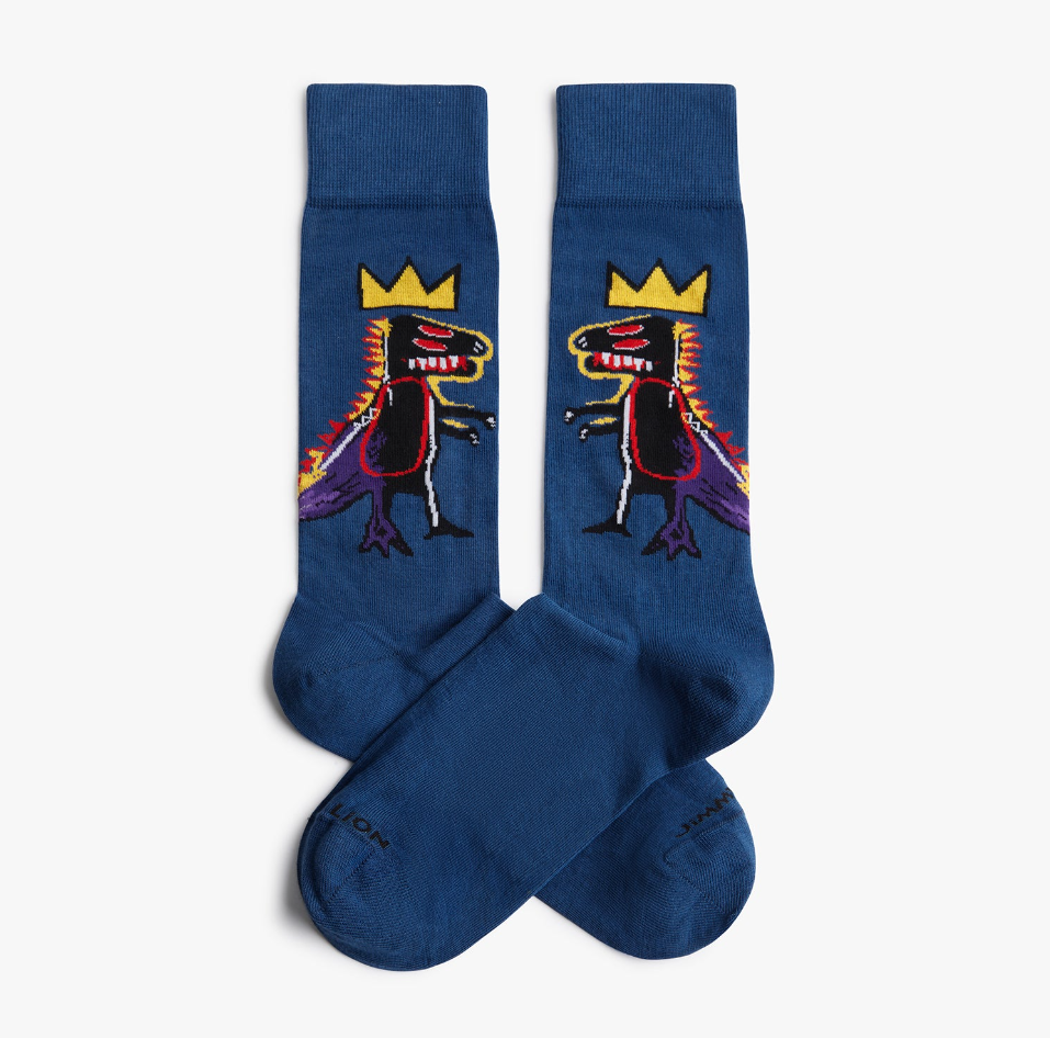 Calcetines Jimmy Lion Basquiat Pez Dispenser Azul - imagen 1