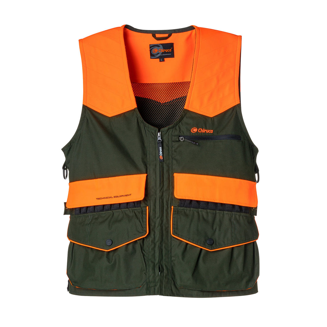 Chaleco de Caza Chiruca Osiris Hi Vis 08 Verde Naranja - imagen 1