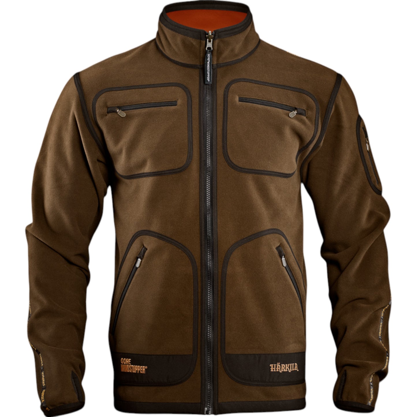 Chaqueta Polar Härkila Kamko Reversible Gore-Tex Verde Naranja