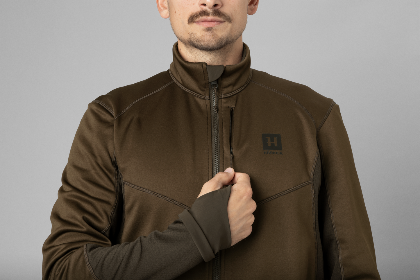 Chaqueta Polar Härkila Scandinavian Verde Marrón - imagen 4