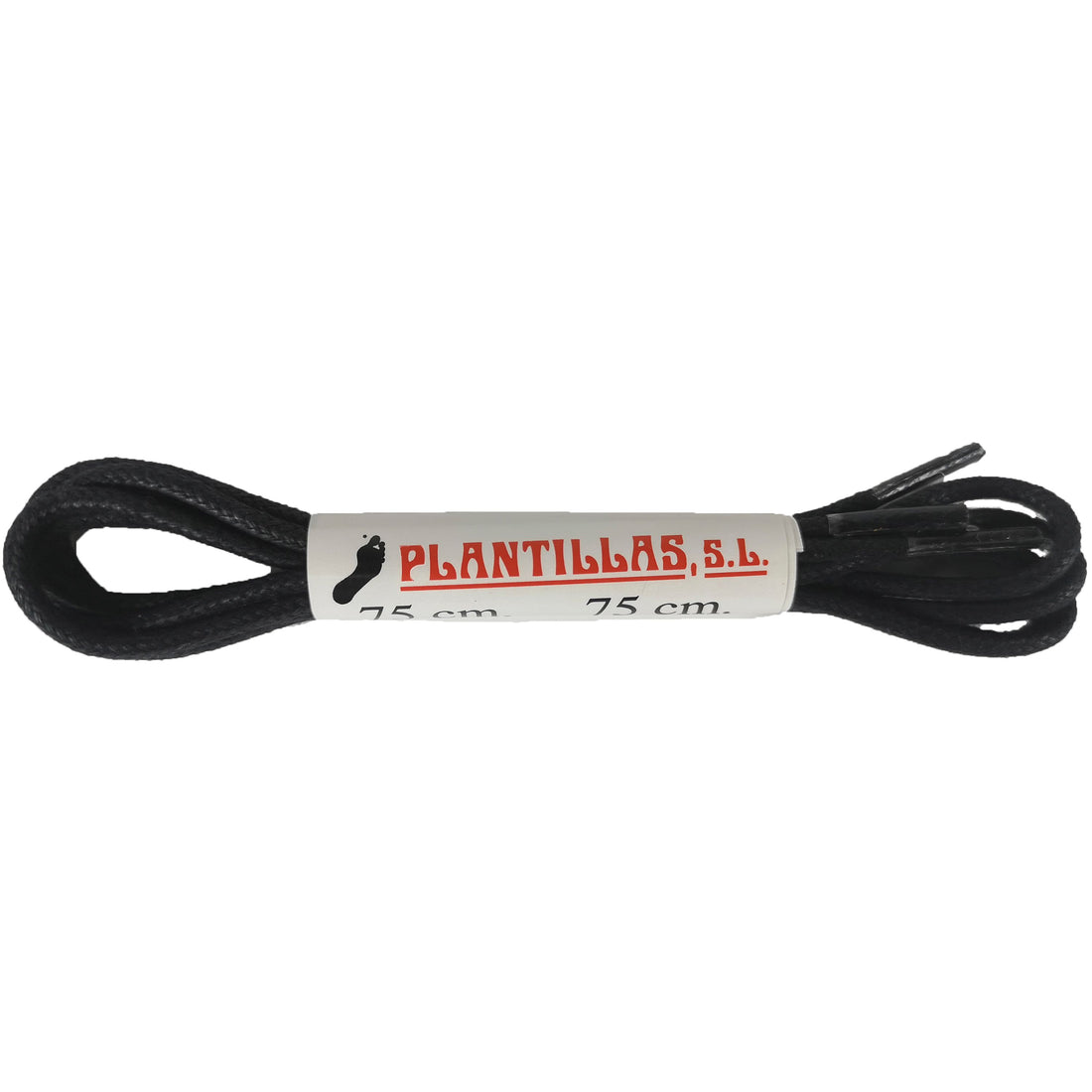 Cordones Encerados Finos Negro 75cm - imagen 1