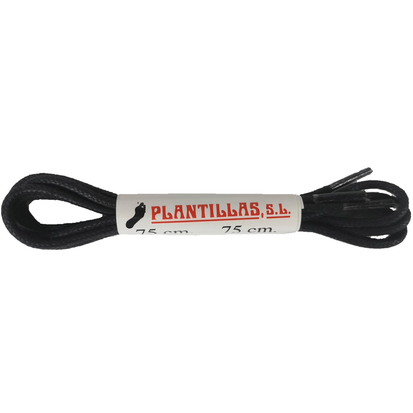 Cordones Encerados Finos Negro 75cm - imagen 1