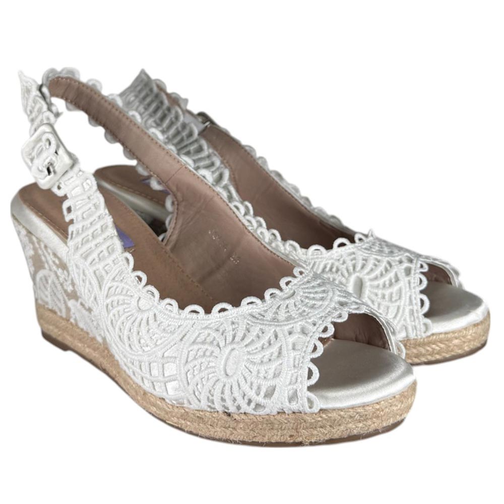 Cuñas de Novia Mandarina Julia Blanco - imagen 3