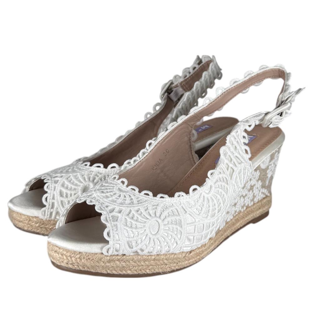 Cuñas de Novia Mandarina Julia Blanco - imagen 5