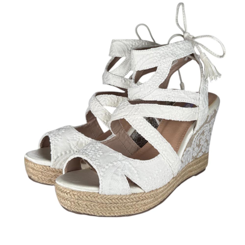 Cuñas de Novia Mandarina Kelly Blanco - imagen 5
