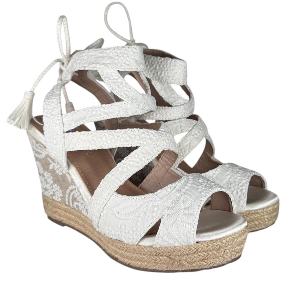 Cuñas de Novia Mandarina Kelly Blanco - imagen 3