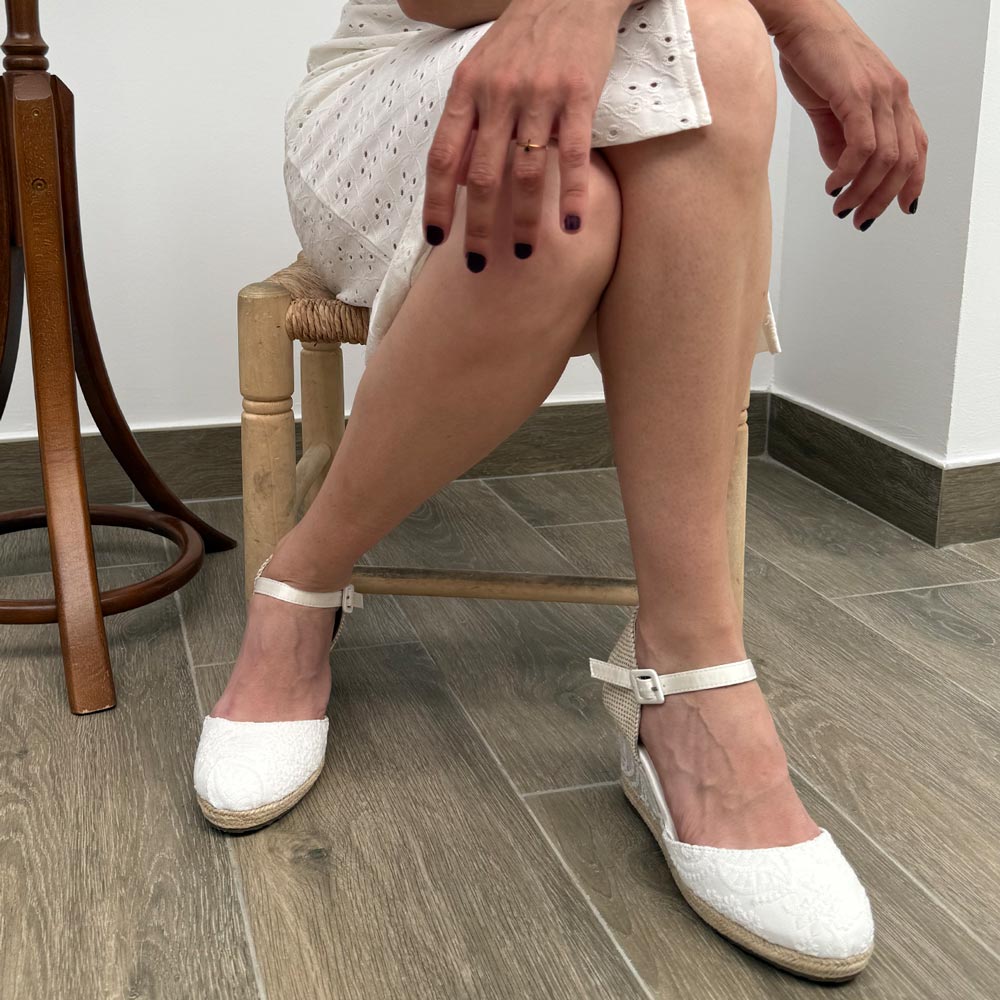 Cuñas de Novia Mandarina Laura Blanco - imagen 4