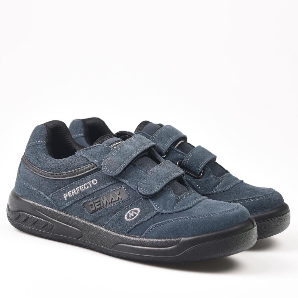 Zapatillas Demax Gris Velcro - imagen 2