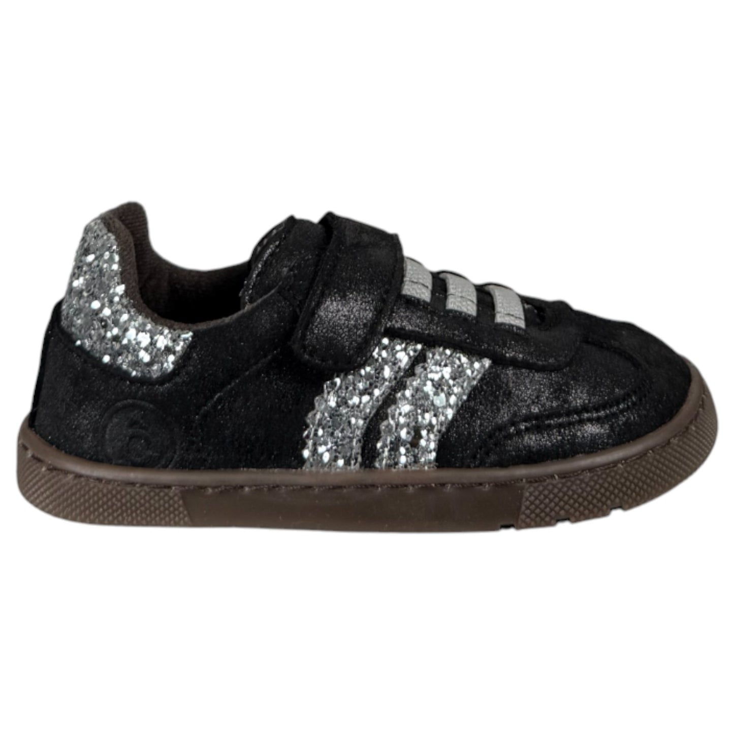 Deportivos Respetuosos Coqueflex 4415 Glitter Negro Plata - imagen 1