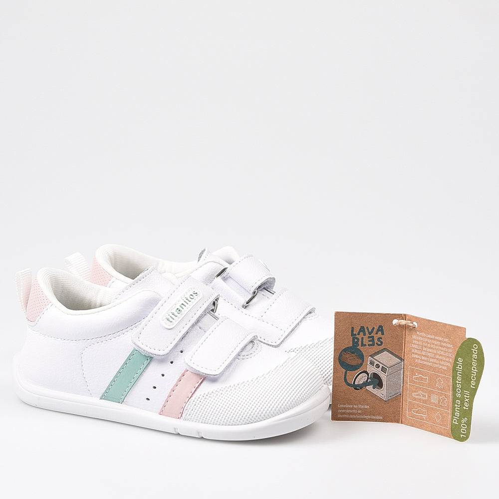 Deportivos Titanitos Respetuosos Amancio B500 Blanco Rosa - imagen 2