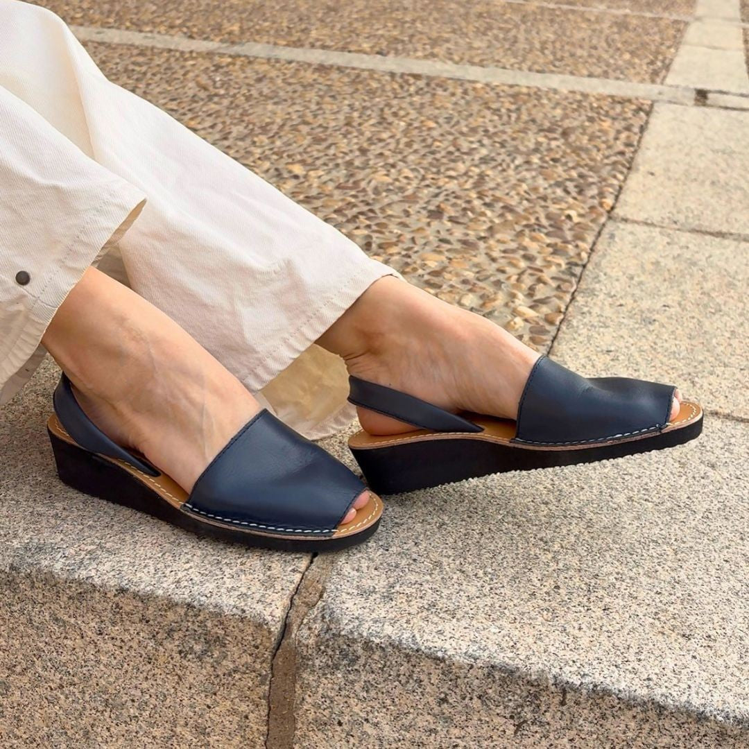 Sandalias Menorquinas Cuña Marino - imagen 2
