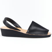 Sandalias Menorquinas Cuña Negro